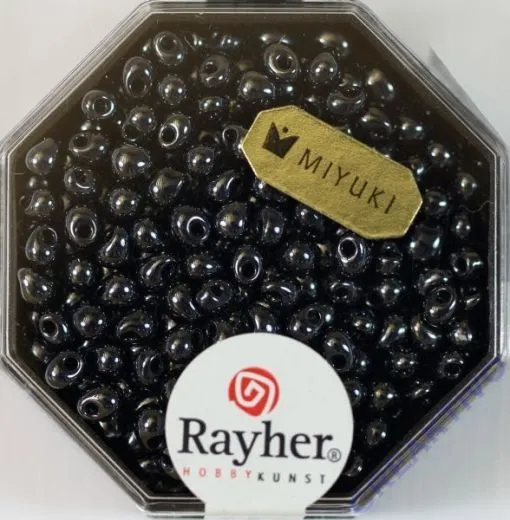 Miyuki-Perle-Drop opak gel�stert 3,4mm blaugrau (Restbestand)