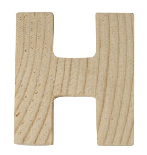 Rayher Holzbuchstabe für Buchstabenzug H