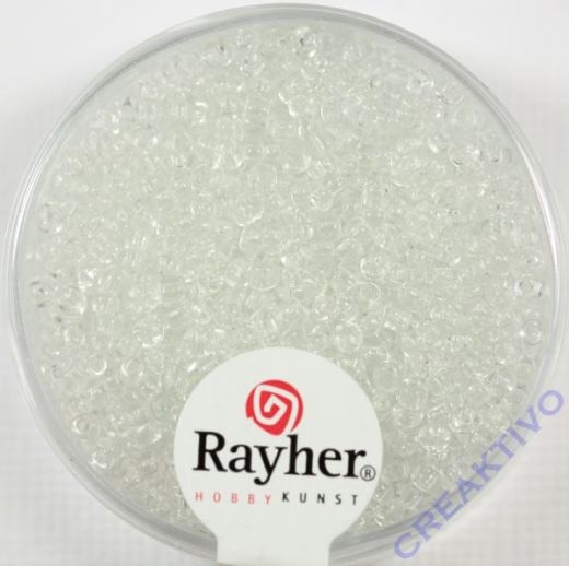 Rocailles 2 mm ø transparent kristall