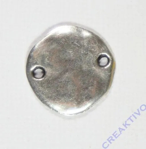 Pracht Metall-Zwischenteil Scheibe 18mm platin