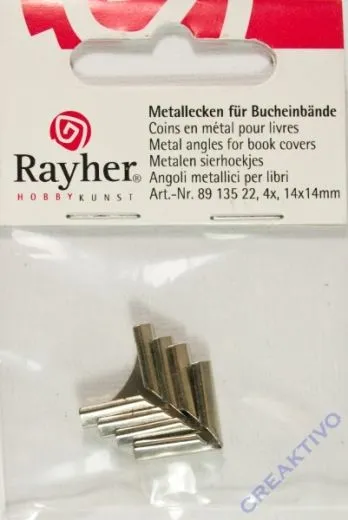 Metallecken f�r Bucheinb�nde 4 St�ck
