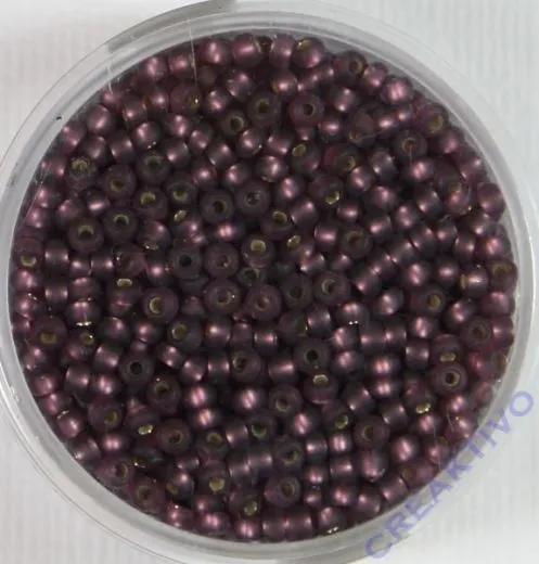 Pracht Rocailles 2,6mm Silbereinzug amethyst matt 17g