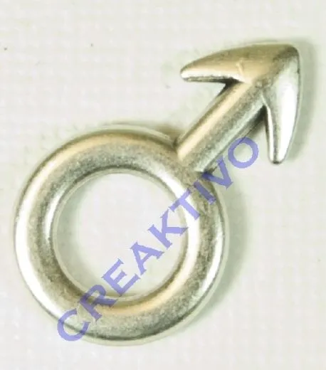 Pracht Metallzwischenteil Mann platin antik 24x14mm