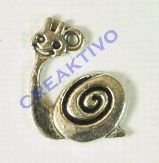 Pracht Metallanh�nger Schnecke altsilber 15x18mm