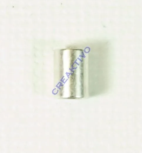 Pracht Endst�ck platin antik zylindrisch 5,6x4mm