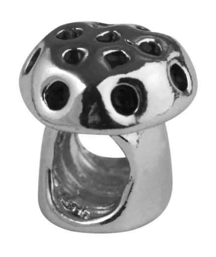 Rockstars Metall-Zierelement-Pilz altsilber 10 mm Gro�loch