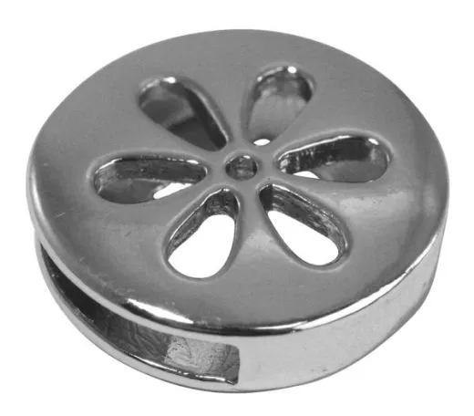 Rockstars Metall-Zierelement-Blume silber 16 mm