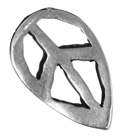 Rockstars Metall-Zierelement-Blatt altsilber 18 mm