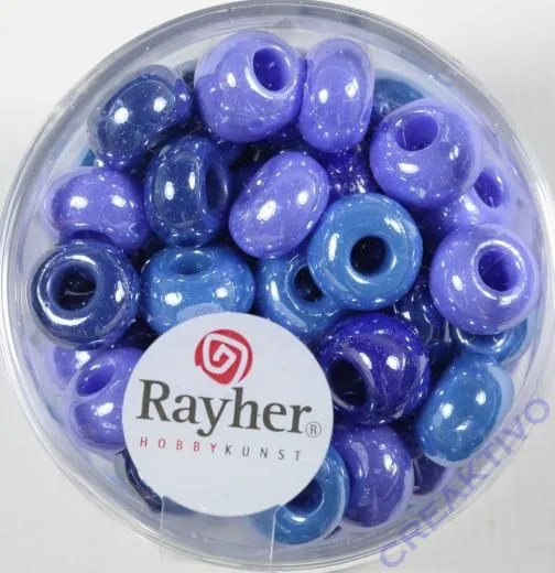 Rayher Glas Grolochradl opak 8,7mm blau-trkis Tne