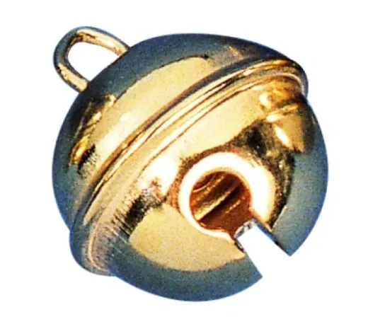 Rayher Metallgl�ckchen kugelf�rmig 29mm gold 4 St�ck