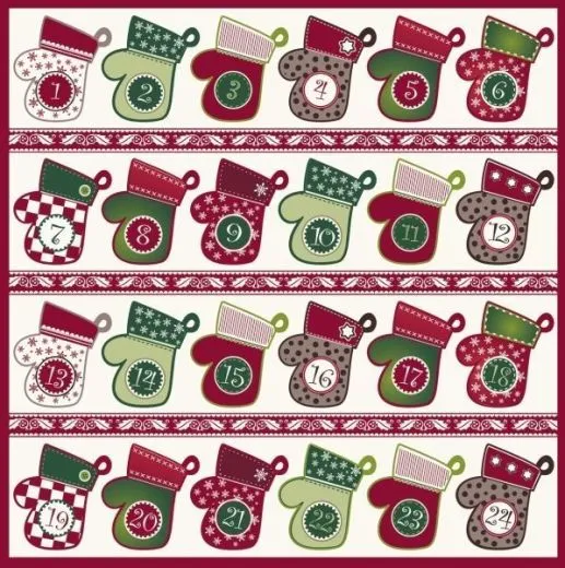 Scrapbooking Papier Stanzbogen Winterland Handschuhe