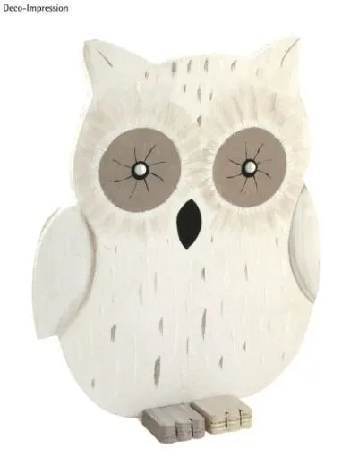 Holz-Uhu 20x16,5x0,6 cm 3 teilig