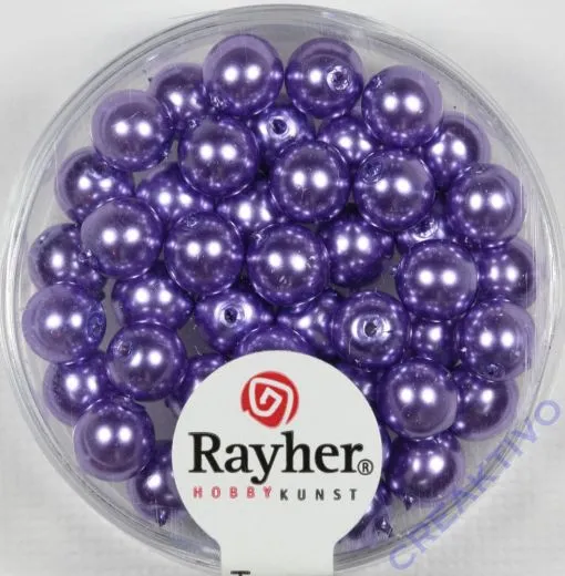 Renaissance Glaswachsperlen, 6 mm � flieder