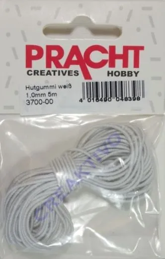 Hutgummi wei� 5m 1mm