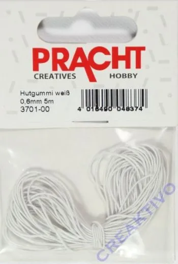 Hutgummi wei� 5m 0,6mm