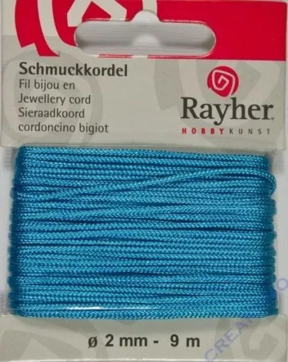 Schmuckkordel 2mm 9m t�rkis (Restbestand)