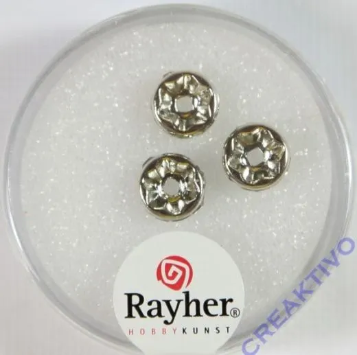 Strass-Rondelle mit Kristallsteinen 8mm platin