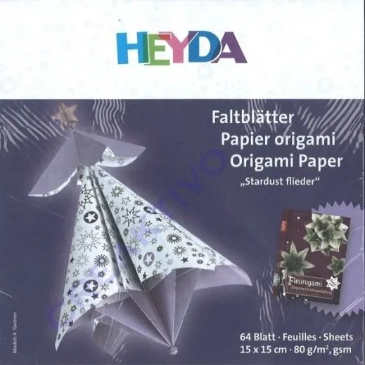 Faltbl�tter 15x15 cm Stardust flieder