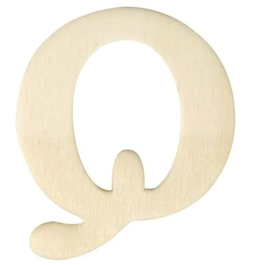 Holz-Buchstabe 4cm Q