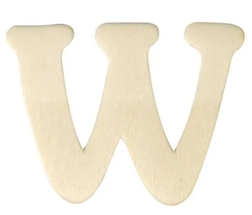 Holz-Buchstabe 4cm W