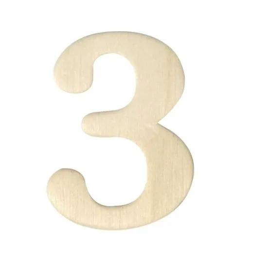 Holz-Ziffer 4cm 3