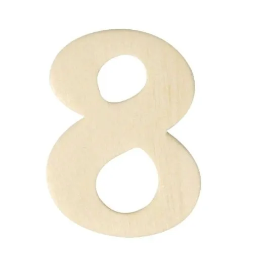Holz-Ziffer 4cm 8
