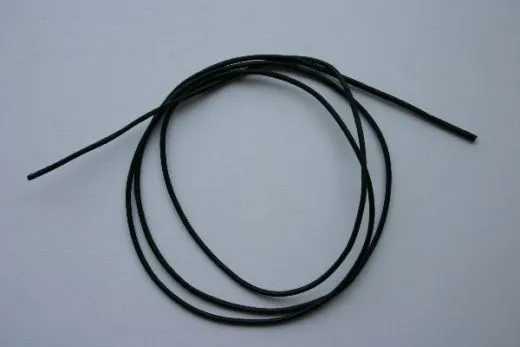 Lederband Lederrundriemen 2mm 10cm schwarz