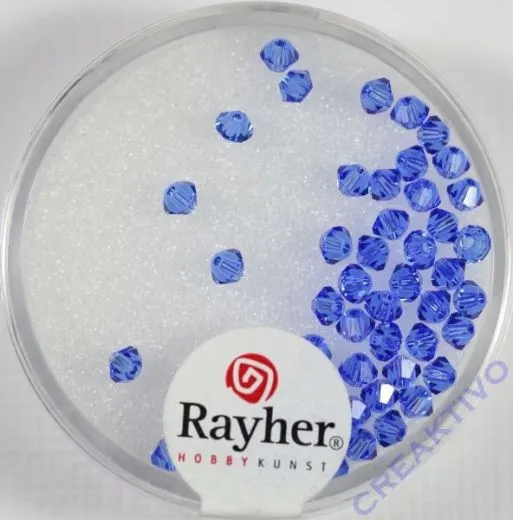 Rayher Swarovski Kristall-Schliffperlen 3mm royalblau (Restbestand)