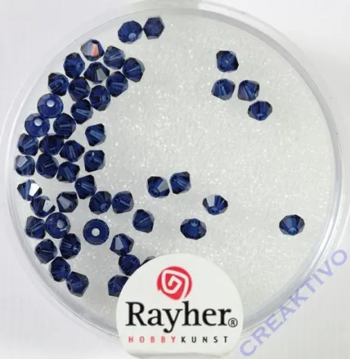 Rayher Swarovski Kristall-Schliffperlen 3mm mitternachtsblau (Restbestand)