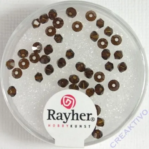 Rayher Swarovski Kristall-Schliffperlen 3mm mokka (Restbestand)