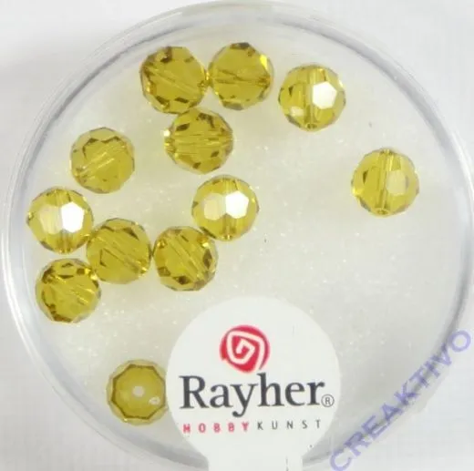 Swarovski Kristall-Perlen 6mm 12St goldgelb (Restbestand)