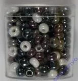 Rayher Glas Gro�lochradl opak 6mm grau lila wei� T�ne
