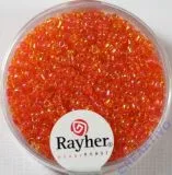 Rocailles 2 mm � transp. gel�stert orange