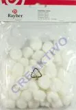 Pompons 20mm 50 St�ck wei�