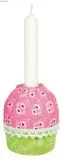 Pappmach� Muffin Dose m.Alu-Kerzenhalter, 7x8cm