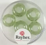 Magic Flair Glas Gro�loch Schliffp. 13mm Dose 5 St. mintgr�n