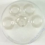 Magic Flair Glas Gro�loch Schliffp. 13mm Dose 5 St. bergkristall