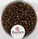 Rocailles 2,6mm � mit Silbereinzug dunkelbraun