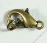 Karabiner mit Spaltring altmessing