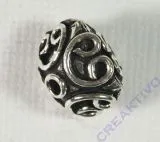 Metallperle silber rund 12mm