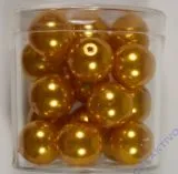 Renaissance Glaswachsperlen, 12 mm � goldgelb