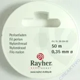 Rayher Perlonfaden 0,35mm 50m wei�