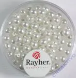 Renaissance Glaswachsperlen, 4 mm � matt schneewei�