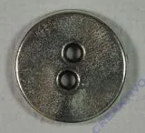 Rockstars Metall-Zierelement: Knopf, 1,4cm �, altsilber, L�cher 1,5mm �
