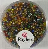 Rocailles 2 mm � mit Silbereinzug gemischt