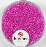 Rocailles 2 mm � mit Silbereinzug pink