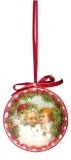 Plastik Medallion zweiteilig kristall 8cm