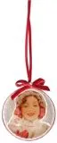Plastik Medallion zweiteilig kristall 8cm
