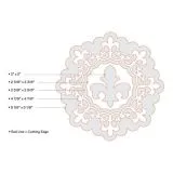 Sizzix Framelits Die Set 3PK - Frame, Circle w/Fleur de Lis Edging