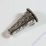 Metallperle altsilber gro�